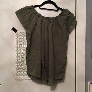 Green Aerie off the shoulder shirt